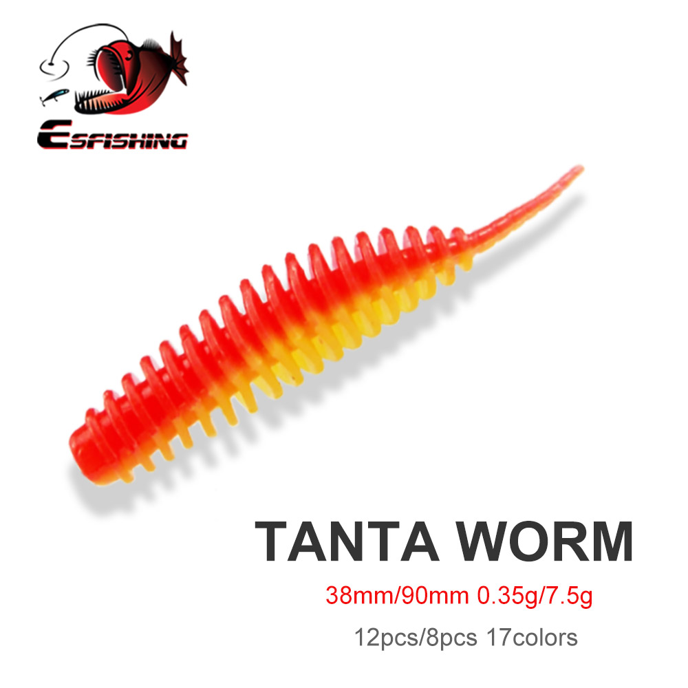 Fishing Lure Soft Plastic - ESFISHING Balıkçılık Solucan Yemi Tanta 38mm