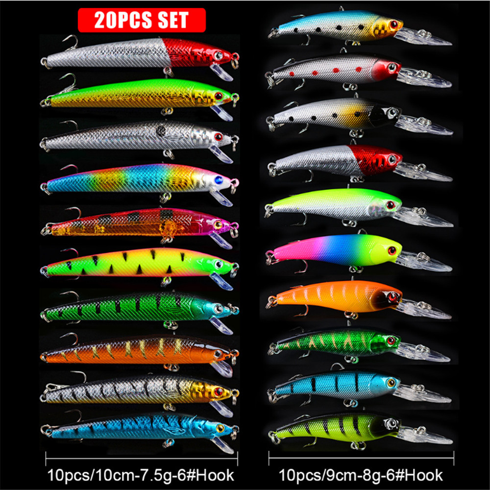 20 adet/grup Minnow balıkçılık - Fishing Lure Topwater incelemesi ve fiyatı