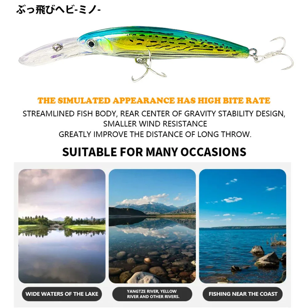 140mm 47g Büyük Trolling Minno - Fishing Lure Jerkbait incelemesi ve fiyatı